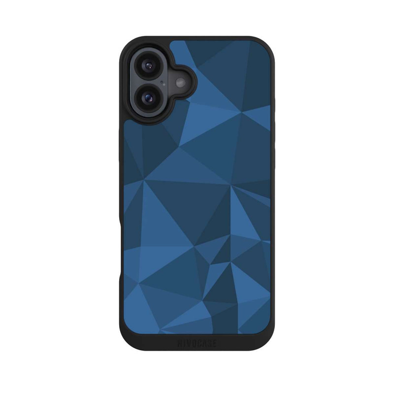 iPhone 16 Plus NIVOpure Polygon Pattern Blue