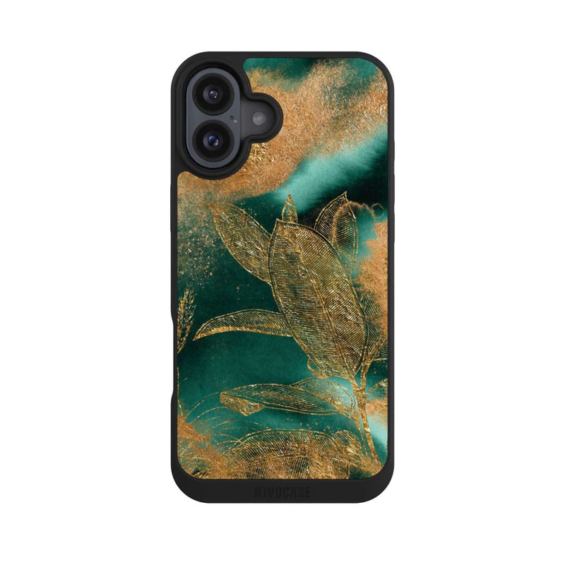 iPhone 16 Plus NIVOpure Gold und Grün Natur