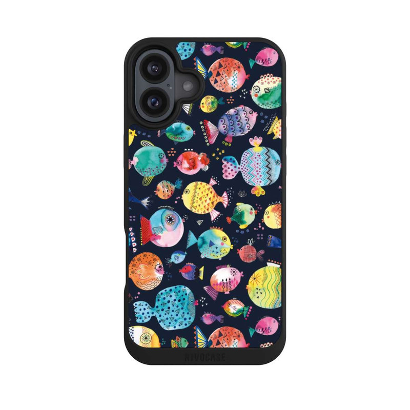 iPhone 16 Plus NIVOpure Strandkugelfische Kinder Marineblau