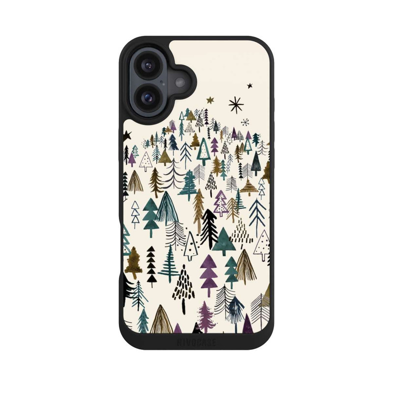 iPhone 16 Plus NIVOpure Montagne Arbres Forêt Violet