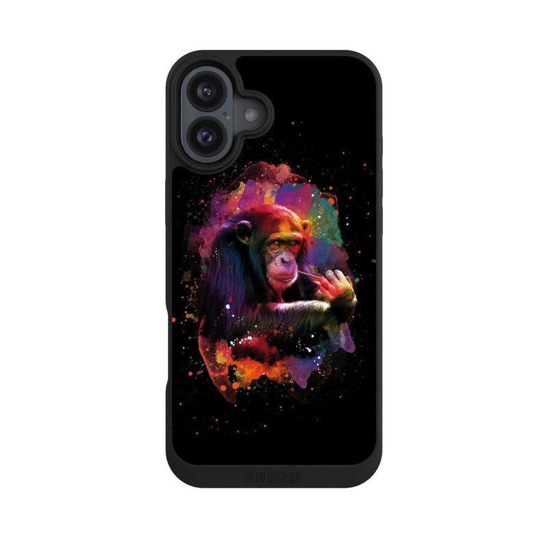 iPhone 16 Plus NIVOpure Affe Colorful Sprayart