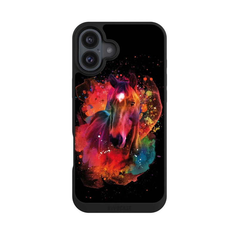 iPhone 16 Plus NIVOpure Pferd Colorful Sprayart