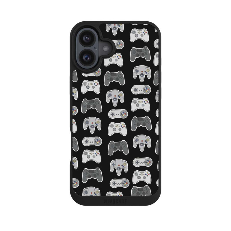 iPhone 16 Plus NIVOpure Controller Pattern Black Background
