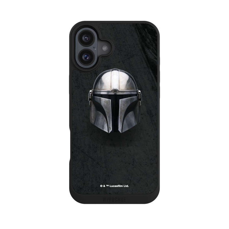 iPhone 16 Plus NIVOpure Schwarzer Mandalorianer Helm