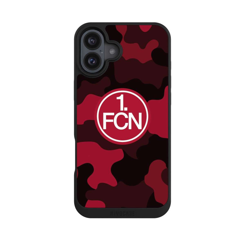 iPhone 16 Plus NIVOpure FCN Logo Weiß in Roter Tarnung