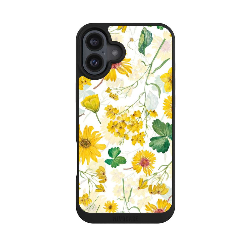 iPhone 16 Plus NIVOpure Gelbes Frühlingsmuster