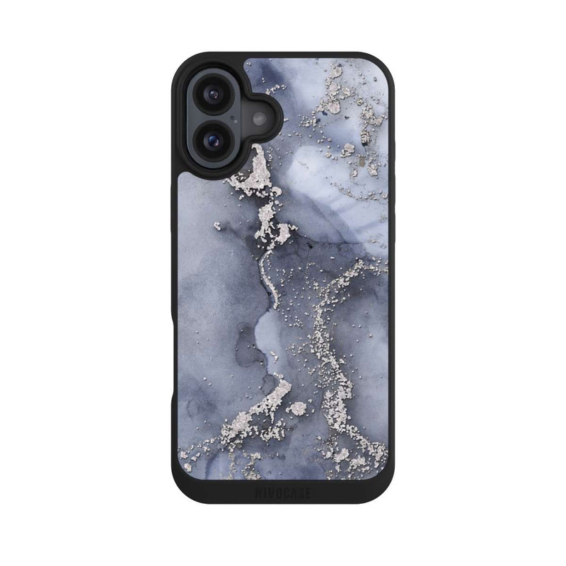 iPhone 16 Plus NIVOpure Encre Bleu Argent