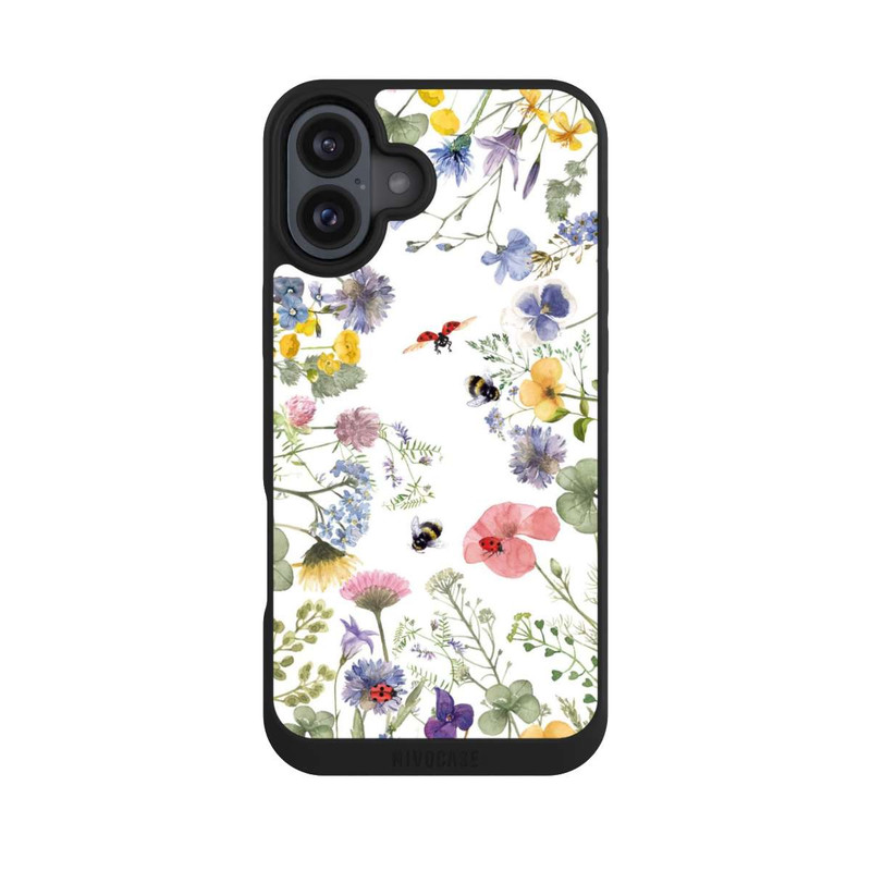 iPhone 16 Plus NIVOpure Colourful Spring Flowers and Bees