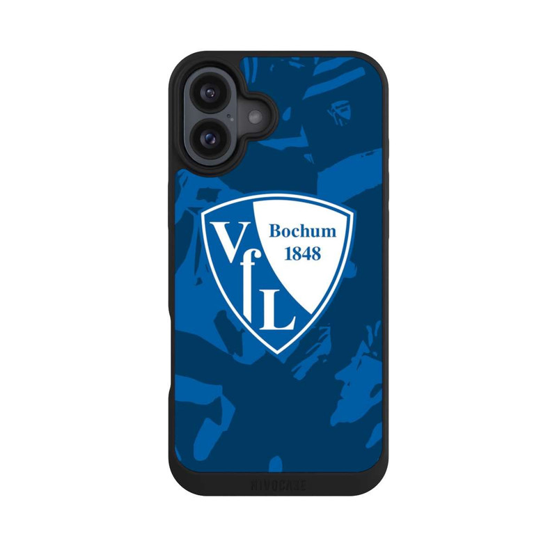 iPhone 16 Plus NIVOpure VfL Bochum Blaues Muster