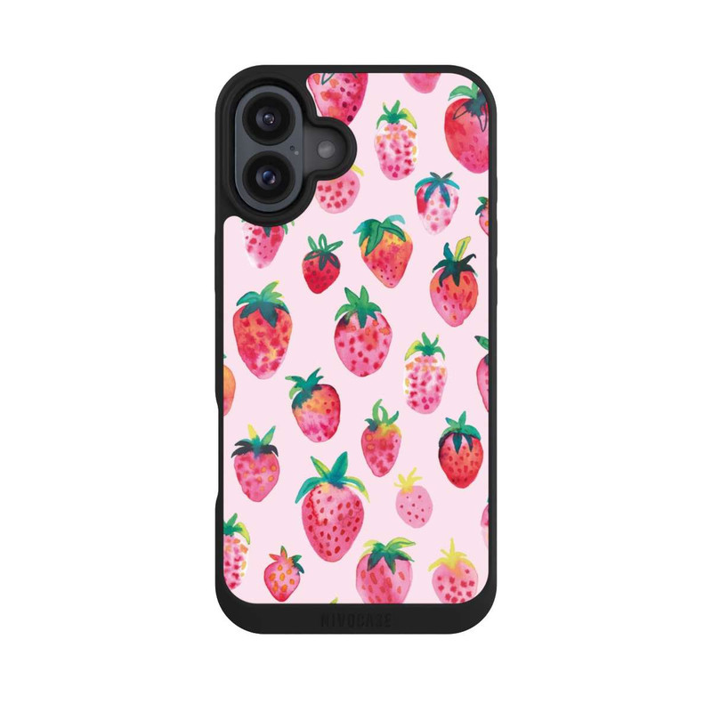 iPhone 16 Plus NIVOpure Fraises aquarelles