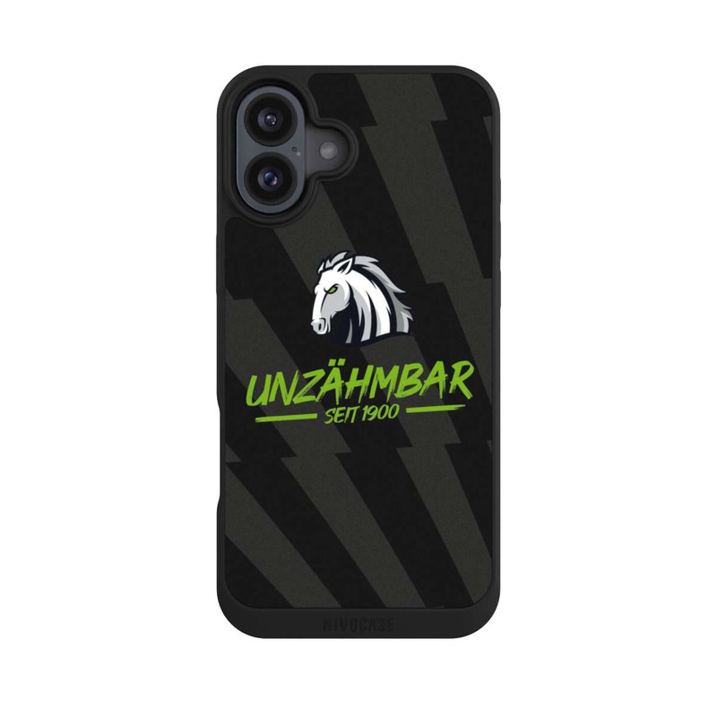 iPhone 16 Plus NIVOpure Borussia Schriftzug Unzähmbar