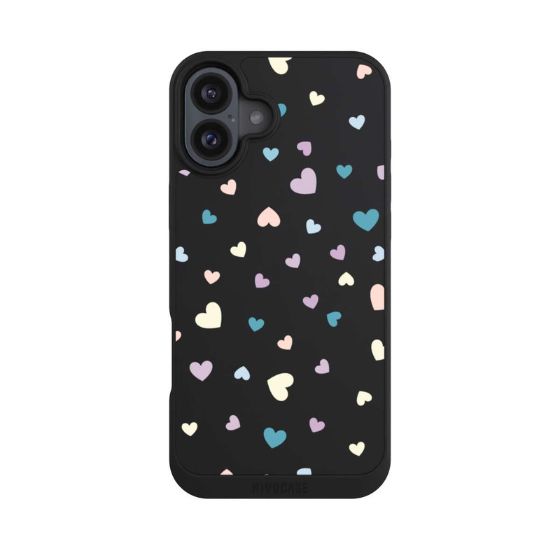 iPhone 16 Plus NIVOpure Coeurs pastel