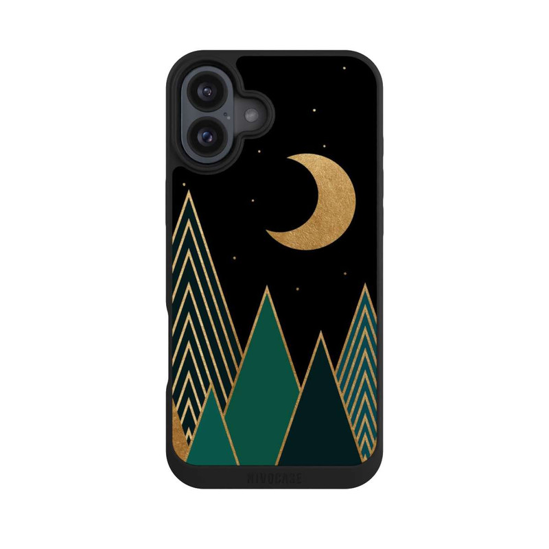 iPhone 16 Plus NIVOpure Smaragdberge & Halbmond