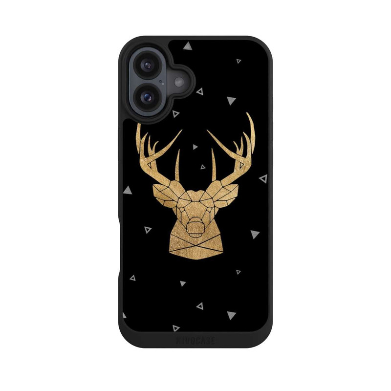 iPhone 16 Plus NIVOpure Geometrischer Hirsch und Geweih