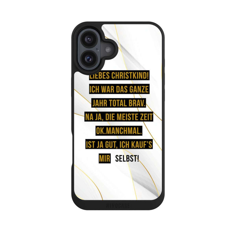 iPhone 16 Plus NIVOpure Liebes Christkind Marmor