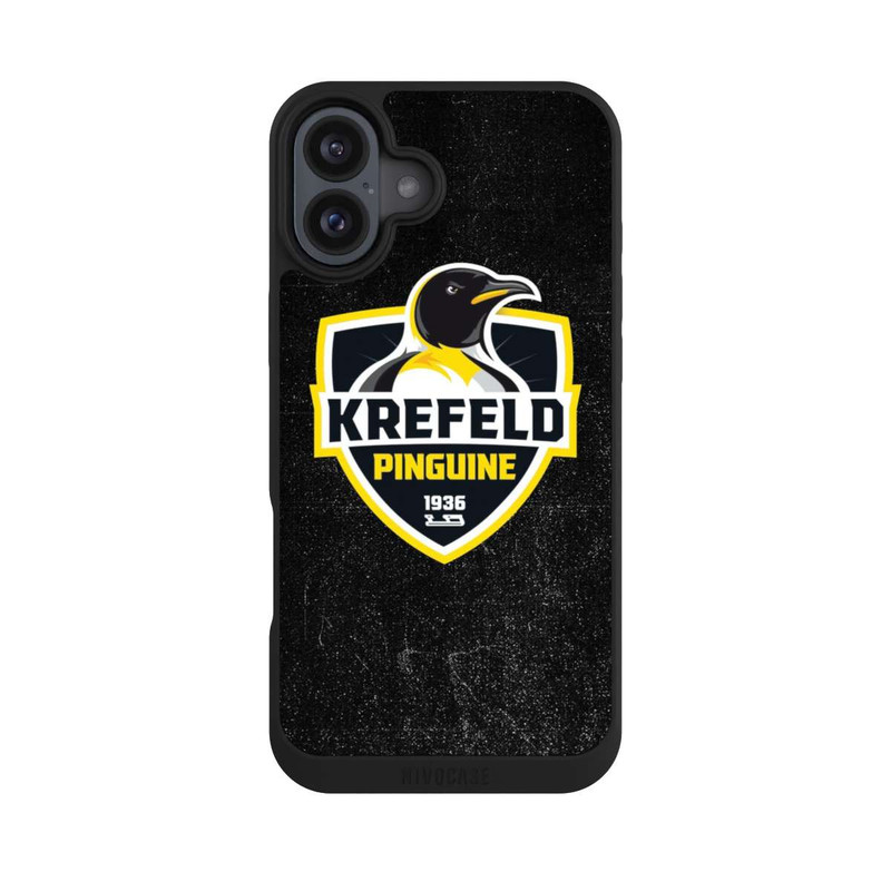 iPhone 16 Plus NIVOpure Krefeld Pinguine Logo Schwarz