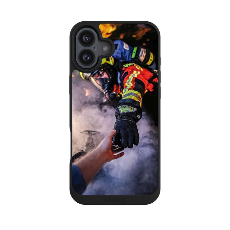 iPhone 16 Plus NIVOpure Un pompier tend la main