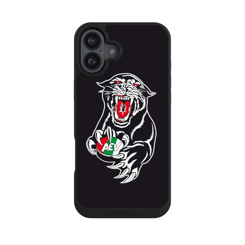 iPhone 16 Plus NIVOpure Augsburger Panther Logo Schwarz