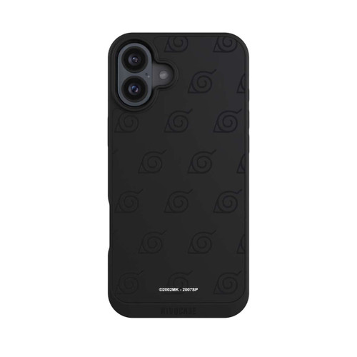 Apple iPhone 16 Plus NIVOpure Schwarzes Konoha-Muster Transparent