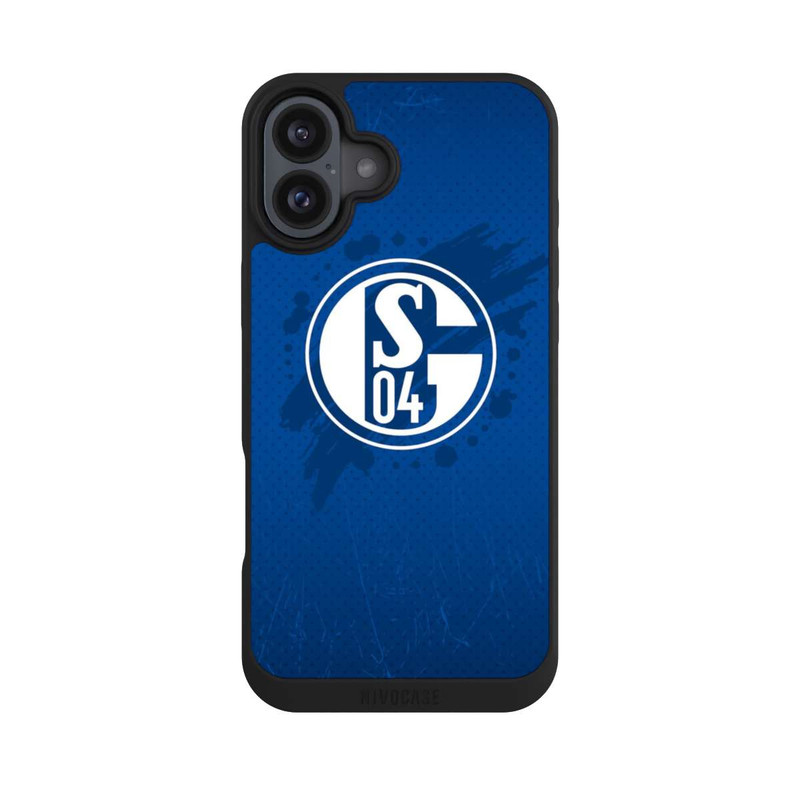 iPhone 16 Plus NIVOpure Schalke 04 Farbe Fleck Blau