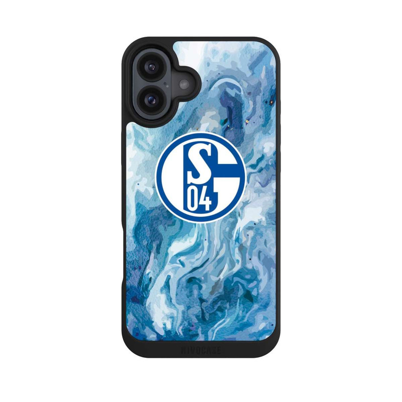 iPhone 16 Plus NIVOpure Schalke 04 Flüssig Blau