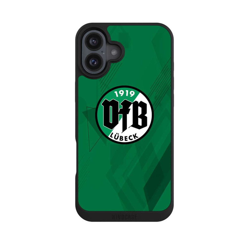 iPhone 16 Plus NIVOpure VfB Lübeck Grüne Grafikelemente