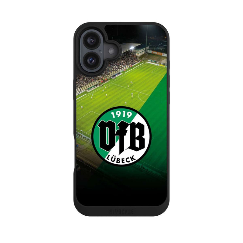 iPhone 16 Plus NIVOpure  VfB Lübeck Dreieck Grün Transparent Groß