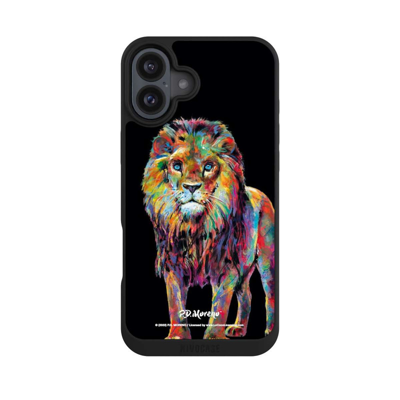 iPhone 16 Plus NIVOpure Löwe Bunte Kunst von P.D. Moreno