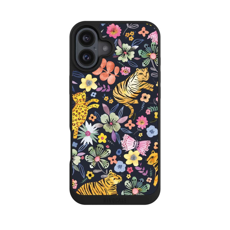 iPhone 16 Plus NIVOpure Tigres & Fleurs du Printemps