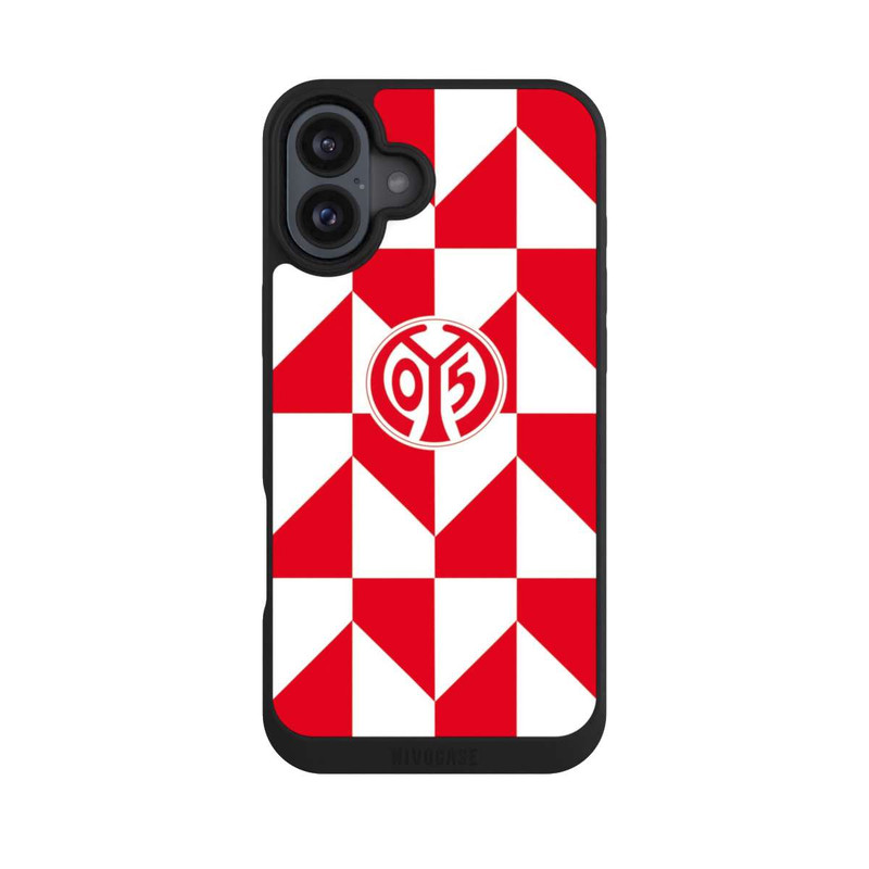 iPhone 16 Plus NIVOpure Mainz 05-Rotes Muster