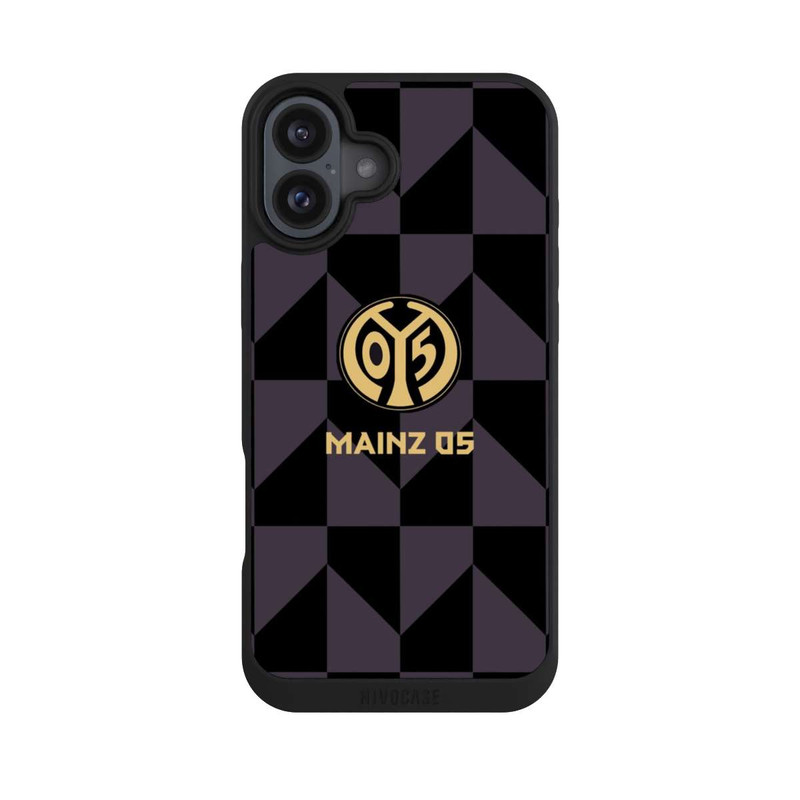 iPhone 16 Plus NIVOpure Mainz 05-Dunkles Muster