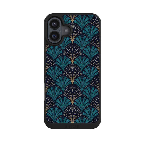 Apple iPhone 16 Plus NIVOpure Art Deco Teal Gold Seamless