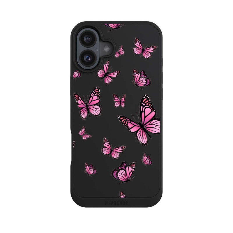 iPhone 16 Plus NIVOpure Schmetterlinge pink