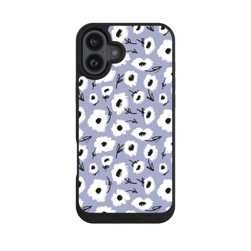 iPhone 16 Plus NIVOpure Blumenmuster Lila