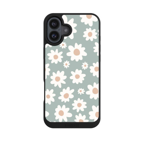 Apple iPhone 16 Plus NIVOpure Daisy Flower Seamless Pattern Green