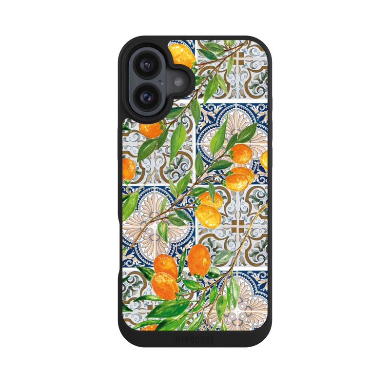 iPhone 16 Plus NIVOpure Griechische Orangen Muster