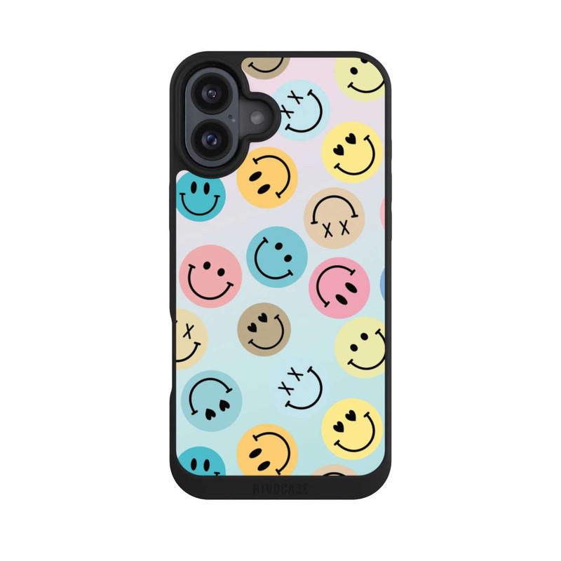 iPhone 16 Plus NIVOpure Smiles Emotes Pattern Colorful