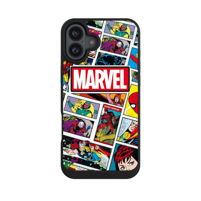 iPhone 16 Plus NIVOpure Marvel Comic Pattern