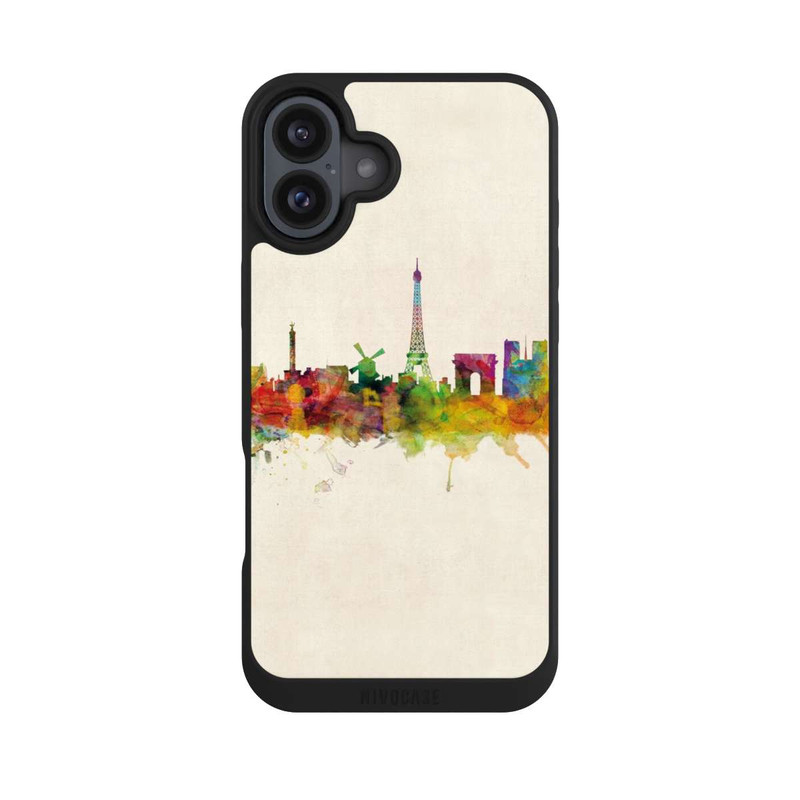 iPhone 16 Plus NIVOpure Arrière-plan vintage de l'horizon de Paris