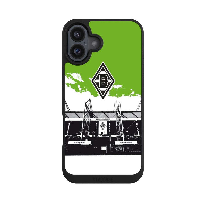 iPhone 16 Plus NIVOpure Borussia-Park Schwarz Weiß Grün