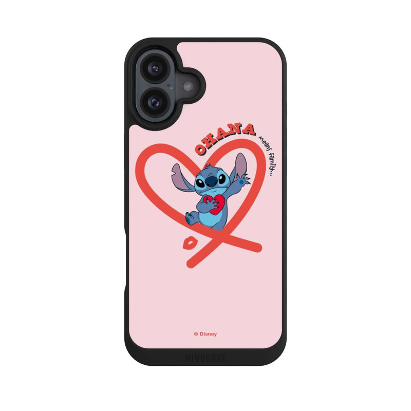 iPhone 16 Plus NIVOpure Stitch Ohana Rosa Herz