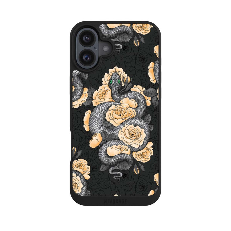iPhone 16 Plus NIVOpure Schlange und gelbe Blume