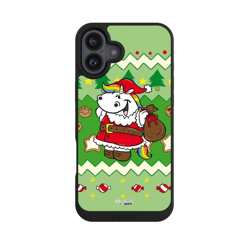 iPhone 16 Plus NIVOpure Ugly Christmas Pummeleinhorn Grün