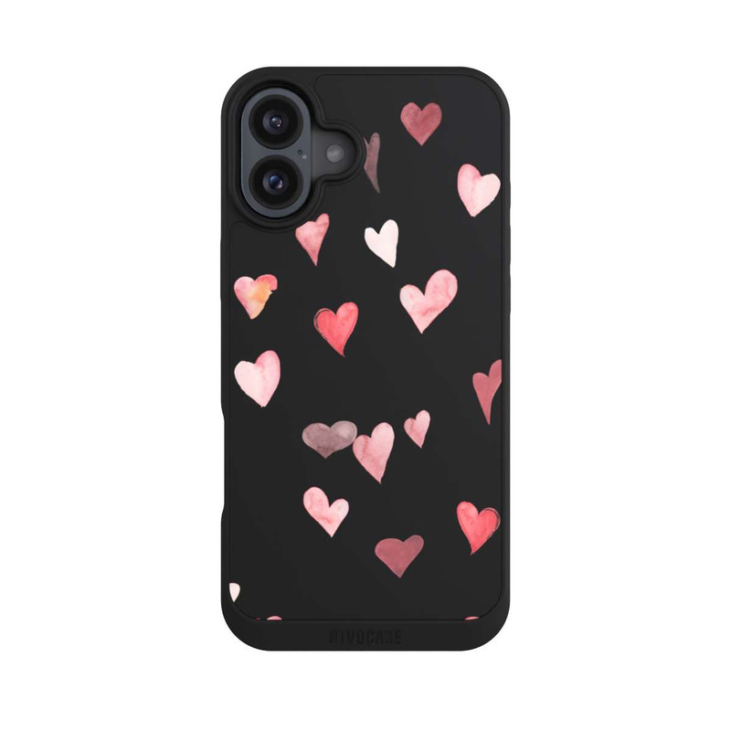 iPhone 16 Plus NIVOpure Coeurs de Saint-Valentin tombant