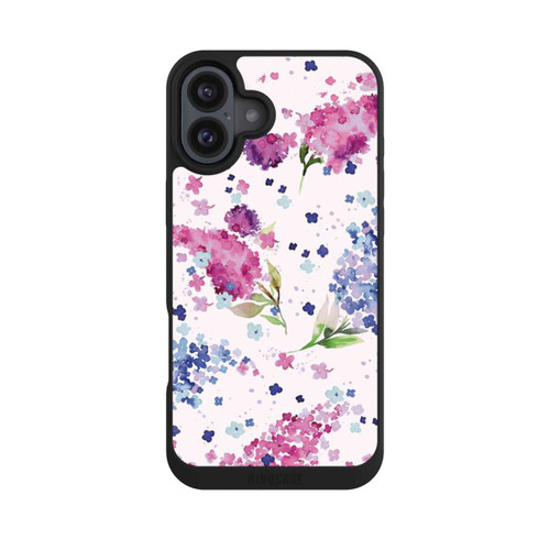 Apple iPhone 16 Plus NIVOpure Hortensias Floraux Lilas Rose