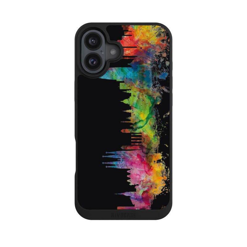 iPhone 16 Plus NIVOpure Barcelona Spanien Skyline Schwarz