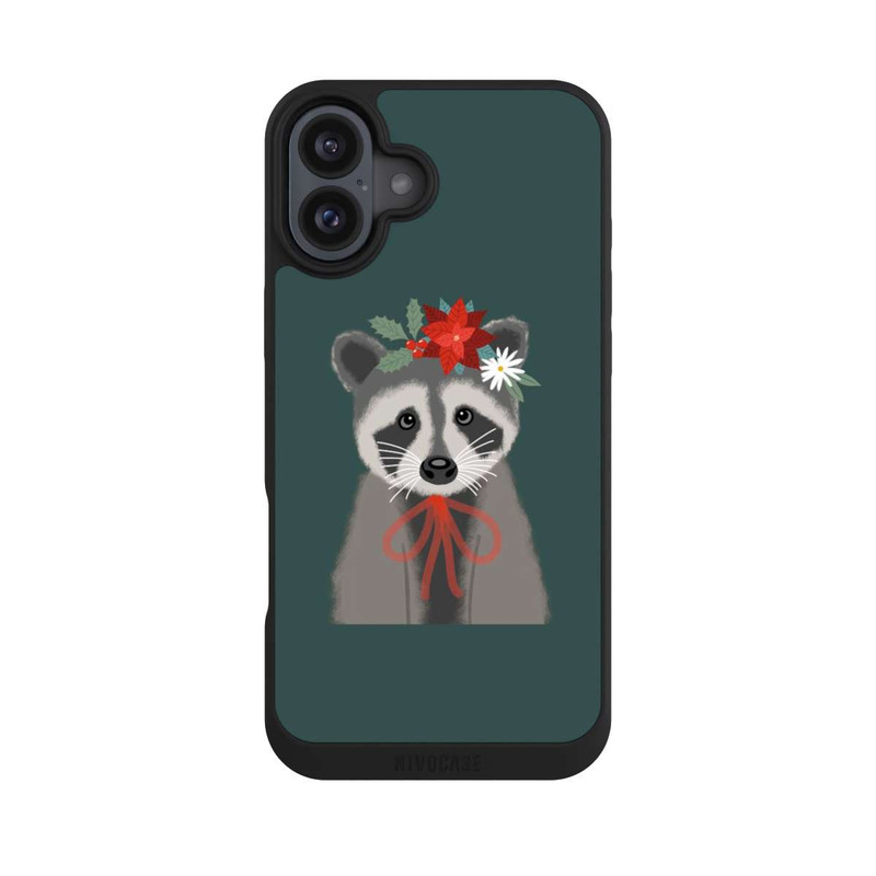 iPhone 16 Plus NIVOpure weihnachtlicher Waschbär