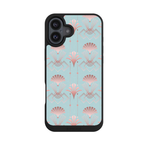 Apple iPhone 16 Plus NIVOpure Art Deco Rose Gold Elegance Blue