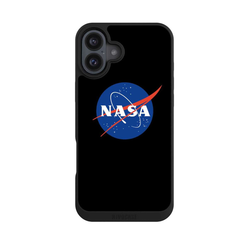 iPhone 16 Plus NIVOpure NASA Klassisch - Schwarzer Hintergrund