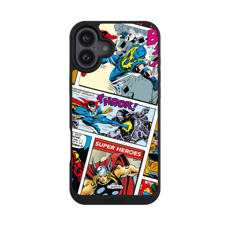 iPhone 16 Plus NIVOpure Marvel Retro Comic Blue